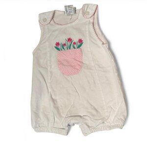 Vintage/Y2K Creme Caramel Tulip Romper